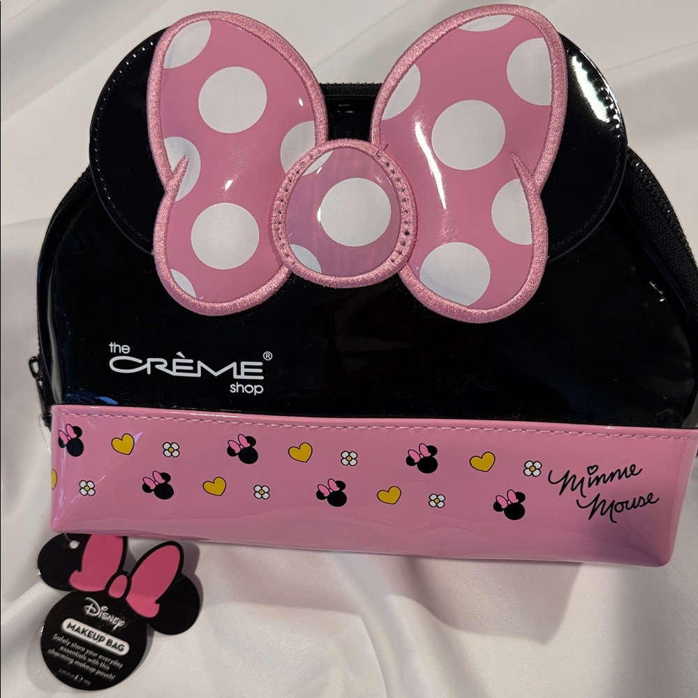 Disney Minnie Mouse Pink and Black makeup Bag. NWTS